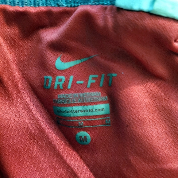 Red Orange Grey stripe Nike Dri - Fit running shorts with liner M - Picture 4 of 6